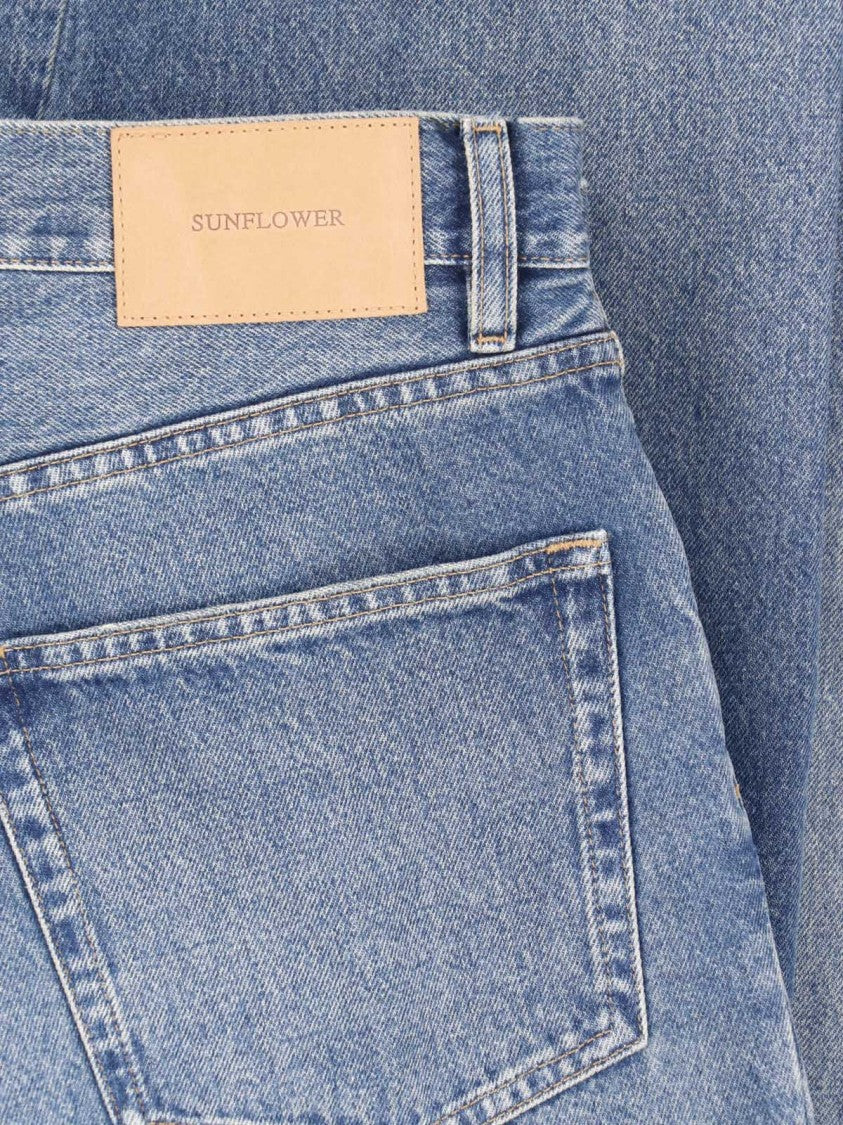 Sunflower Blue Wide Twist Denim Jeans