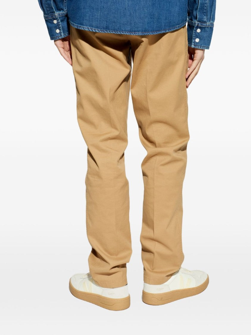 Diesel Beige Silk And Nylon Tapered Trousers