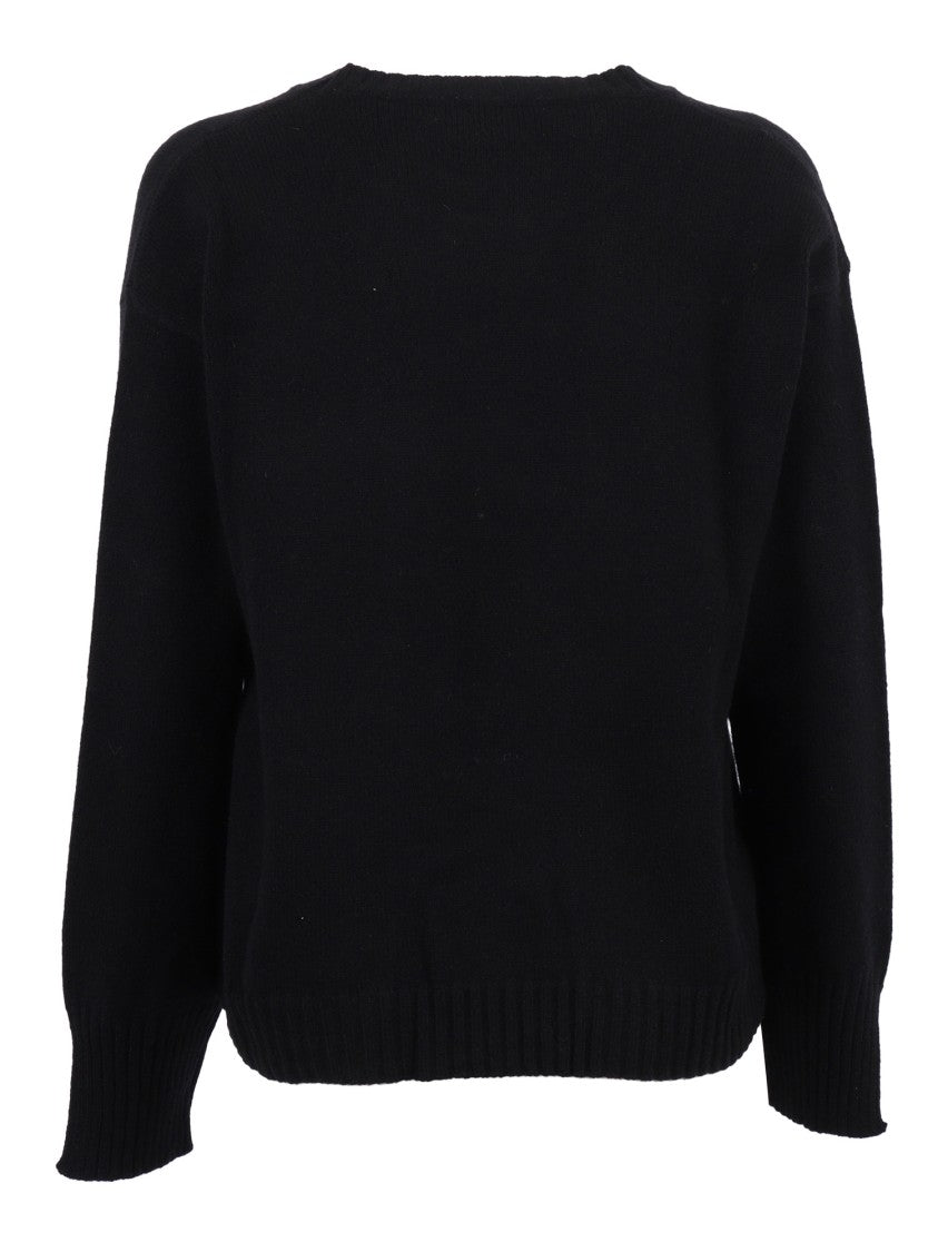 Kangra Cashmere Boxing Crew Neck With Dropped Wrists