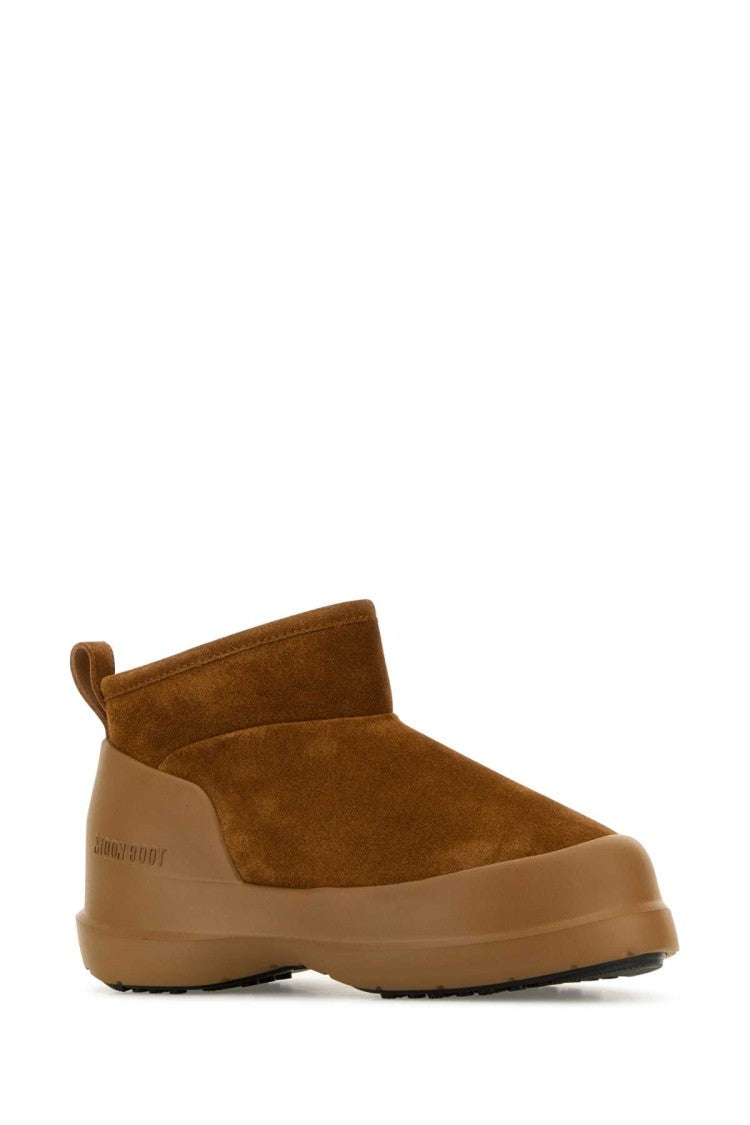Moon Boot Caramel Suede Luna Low Ankle Boots