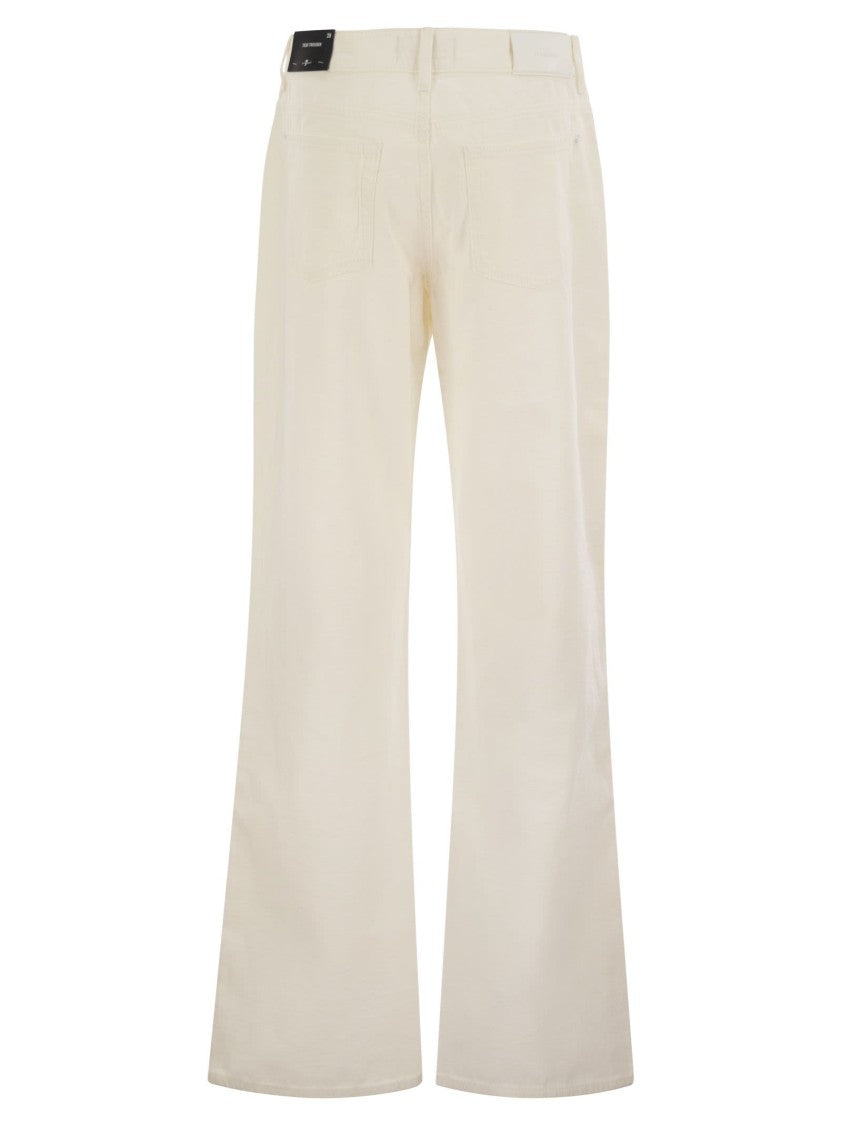 7 For All Mankind Tess Trouser - Cotton And Linen Trousers