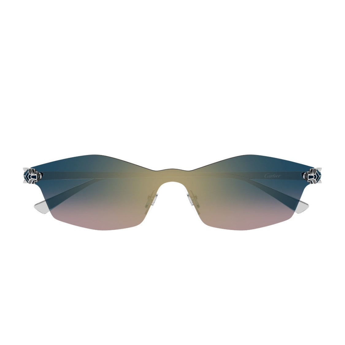 Cartier Panthère De Cartier Rimless Sunglasses With Geometric Lenses