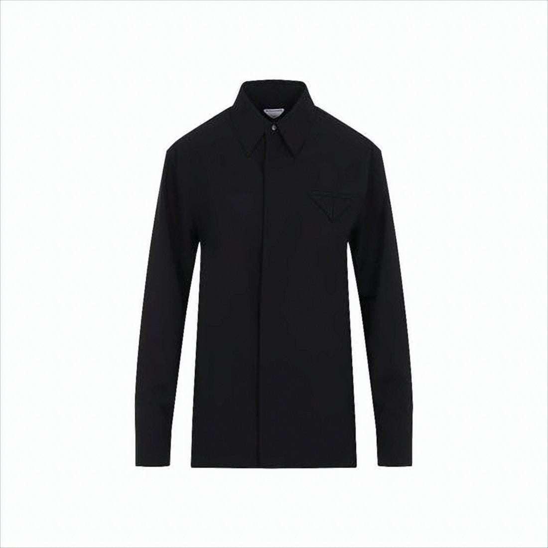 Bottega Veneta Pointed Collar Wool Shirt