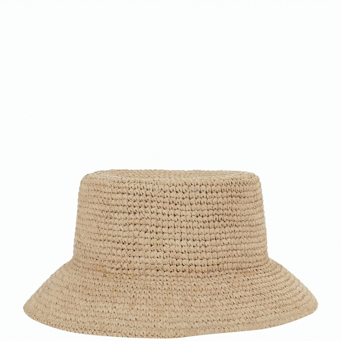 Jacquemus Woven Raffia Bucket Hat With Contrasting Logo Label