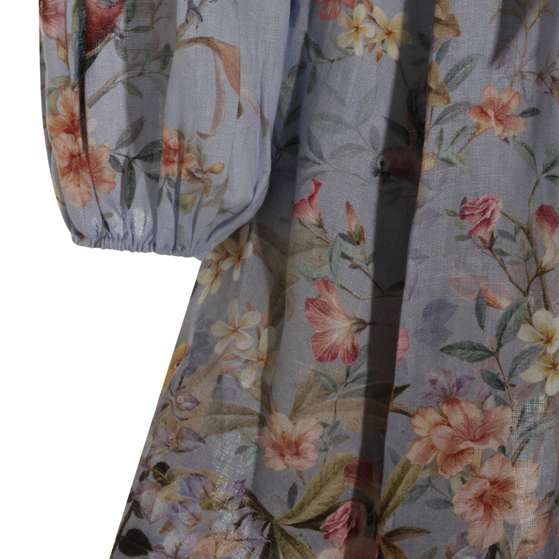 Zimmermann Floral-Print Mini Dress With High Neckline