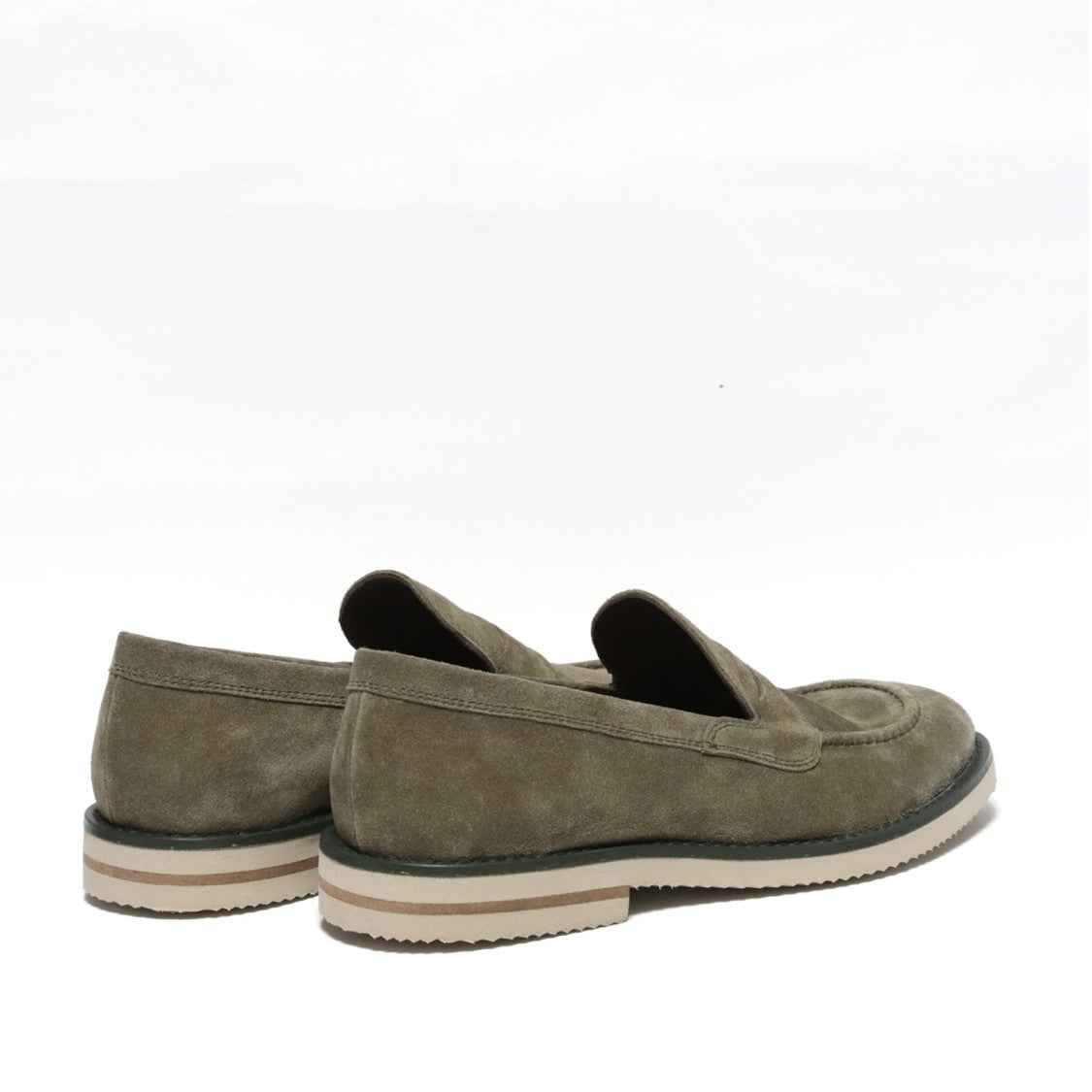 Hundred 100 Green Suede Moccasin
