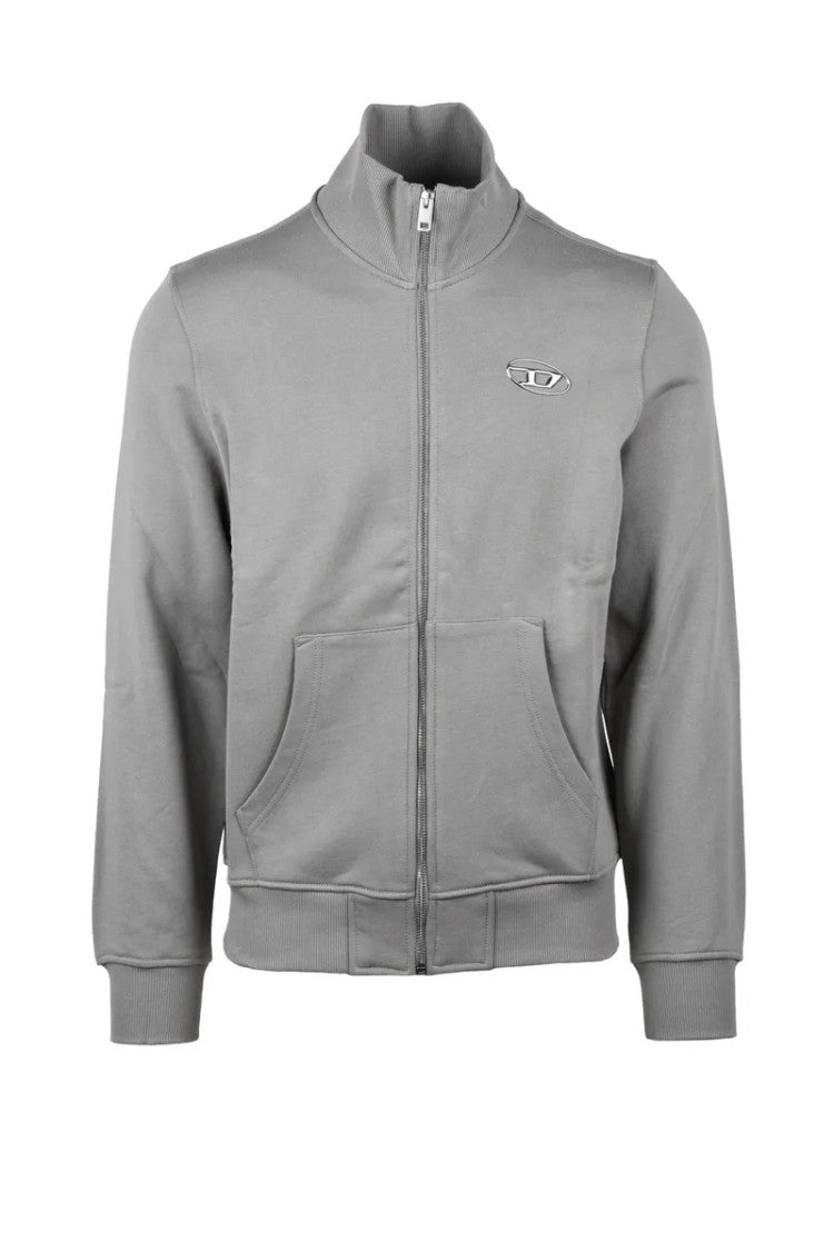 Diesel Cotton Zip Sweatshirt - Beige