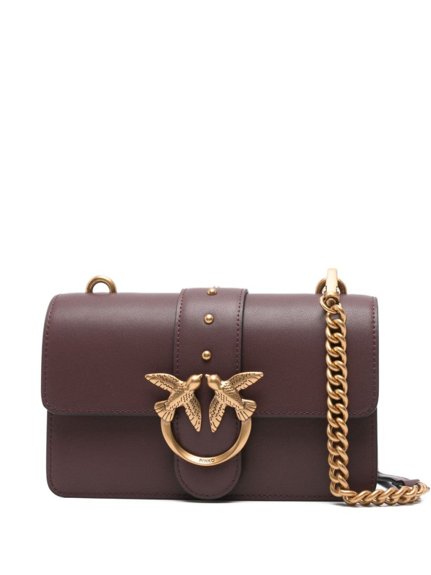 Pinko Structured Shoulder Bag With Gold-Tone Bird Clasp