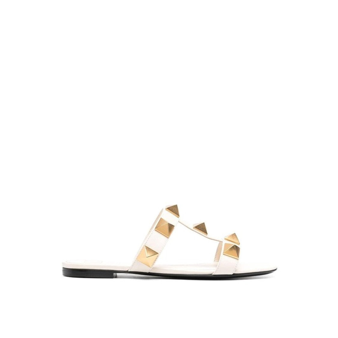 Valentino Garavani Roman Stud Flat Sandals With Signature Pyramid Studs