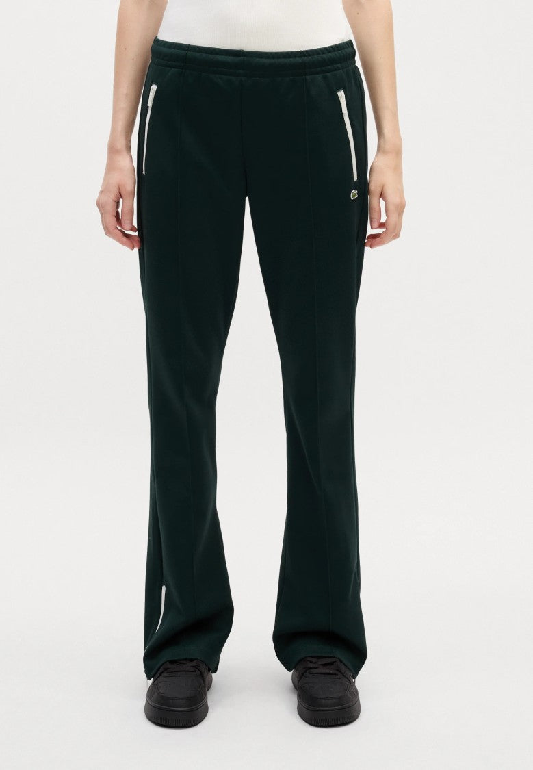 Lacoste Flared Hem Zipper Accents Straight-Leg Pants