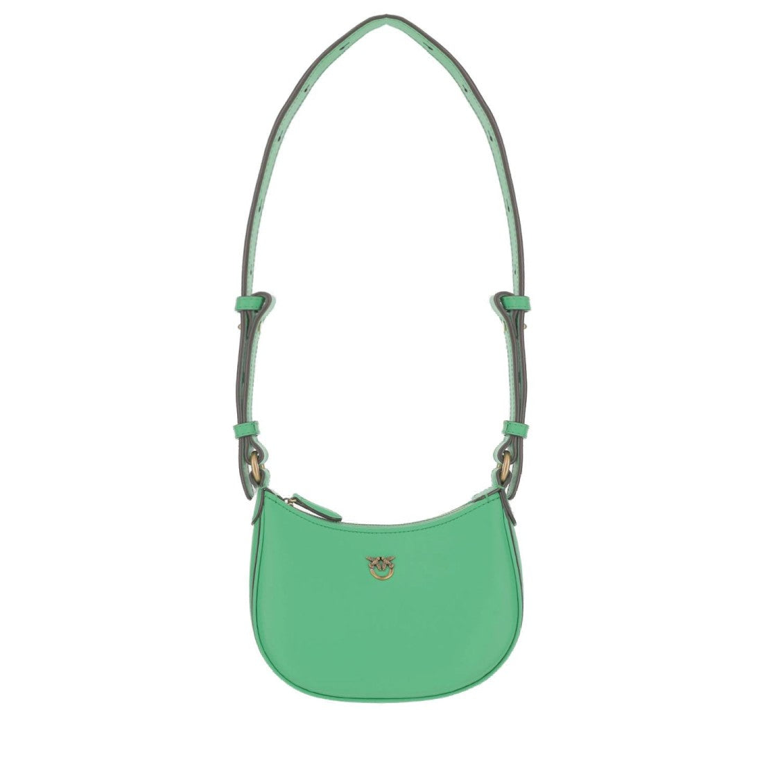 Pinko Baby Half Moon Leather Shoulder Bag