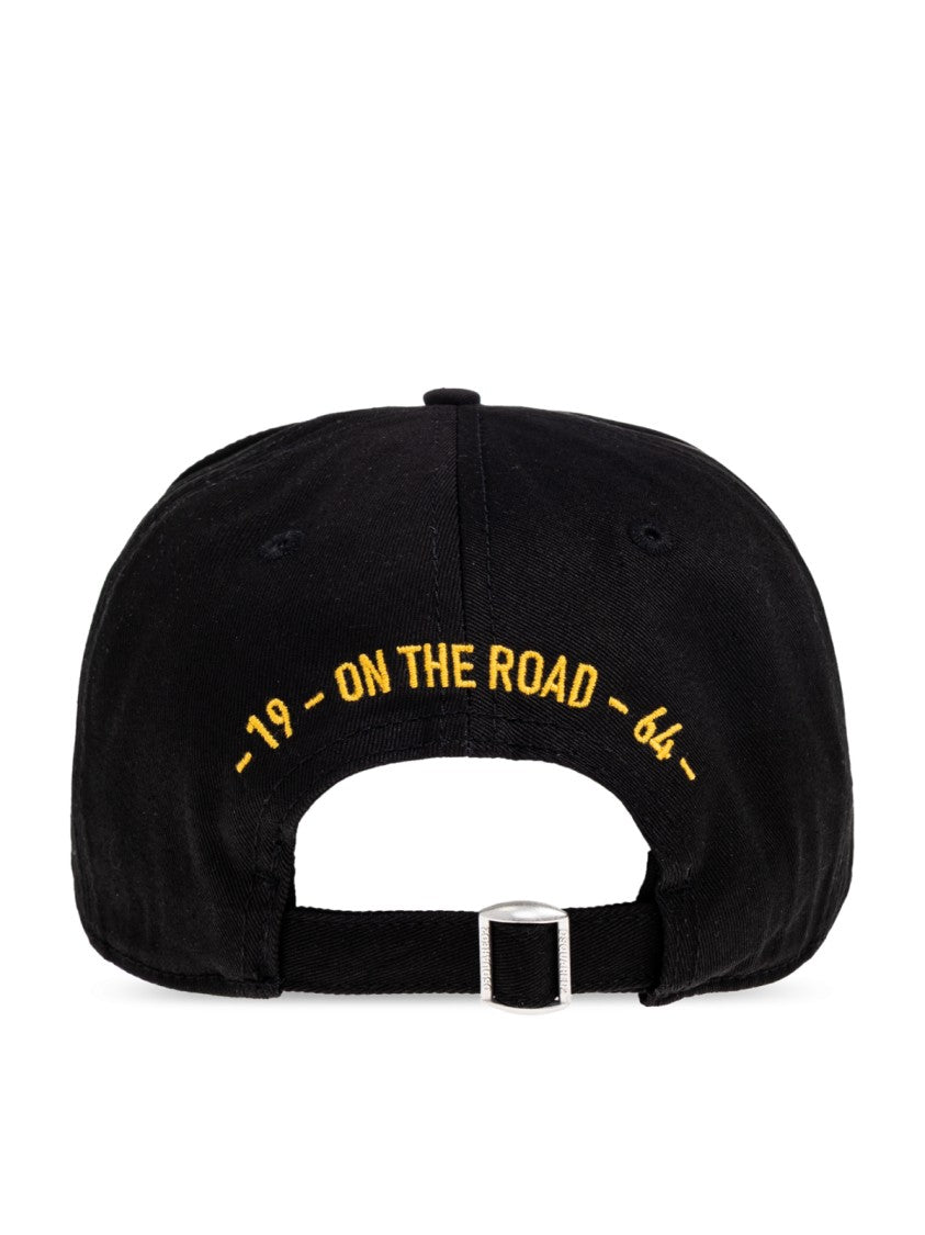 Dsquared2 Black Canadian Rebels Logo Cotton Baseball Cap
