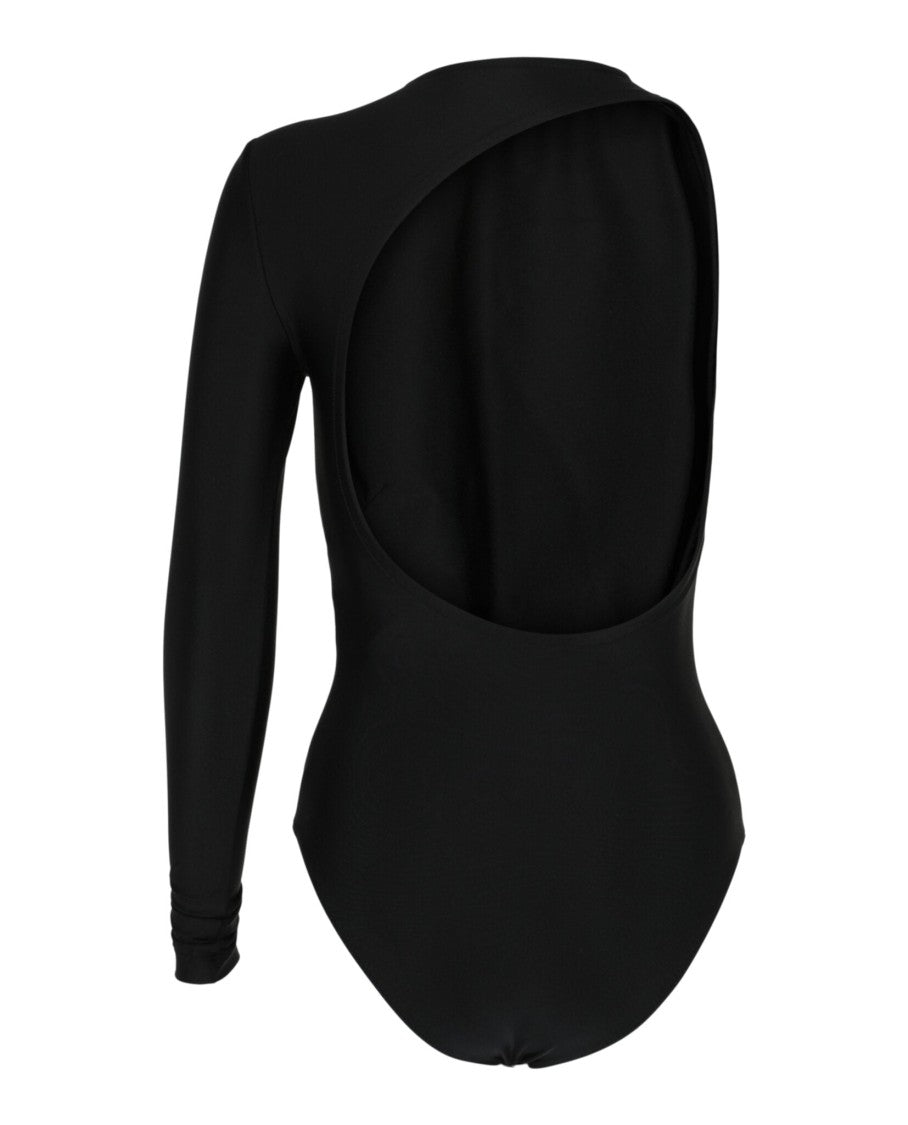 Balenciaga One Sleeve Open Back Bodysuit