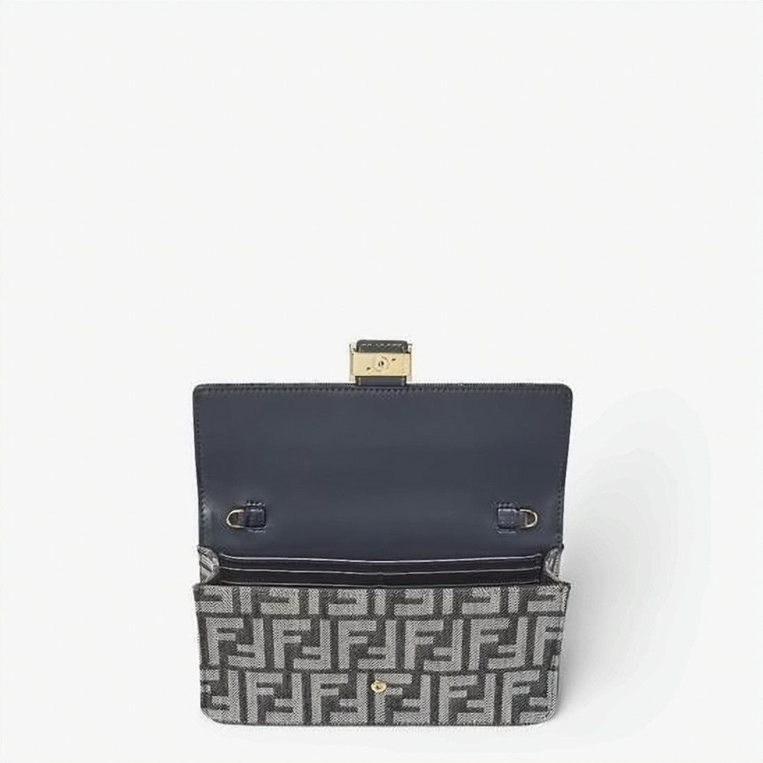 Fendi Rectangular Monogram Crossbody Bag With Gold-Tone Clasp