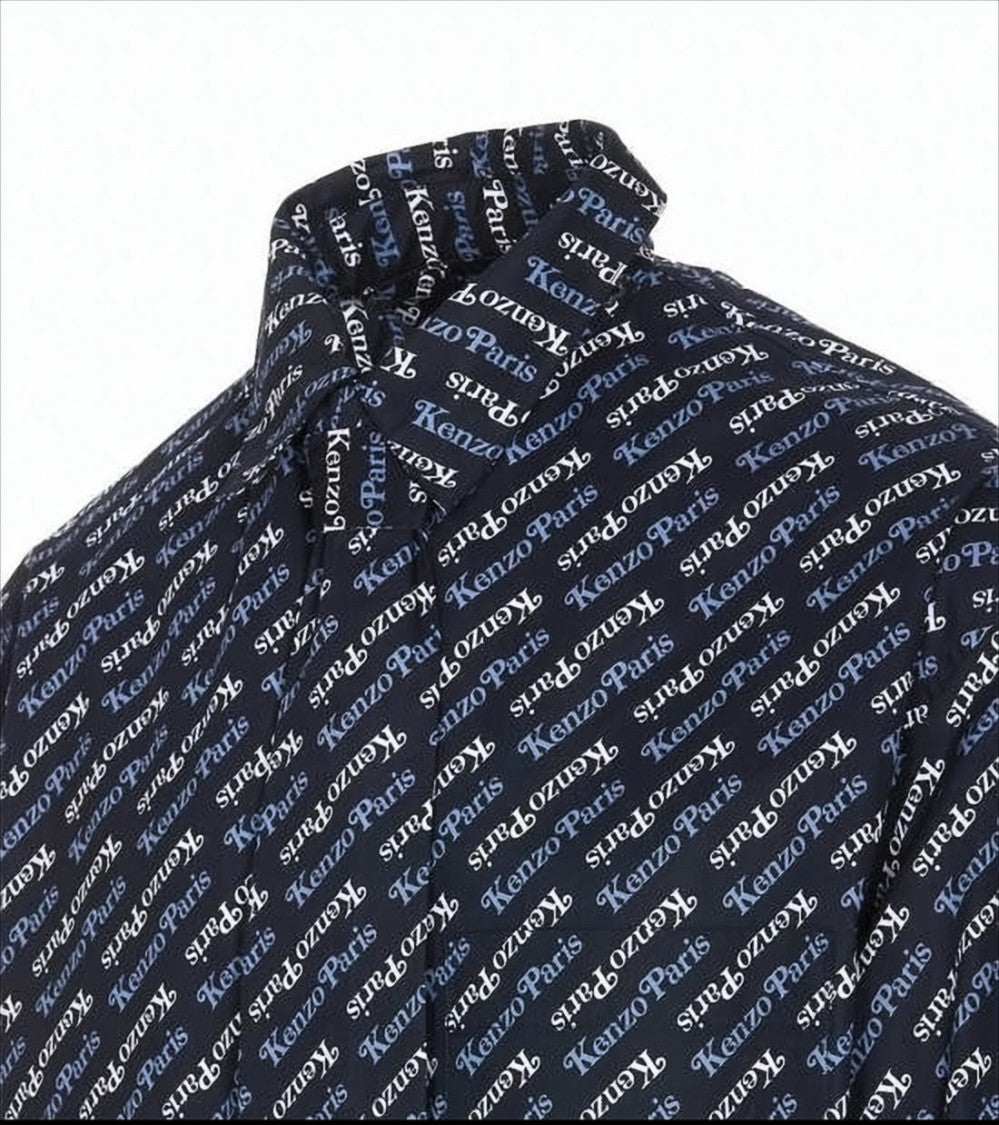 Kenzo Long-Sleeve Shirt With Diagonal Text Print