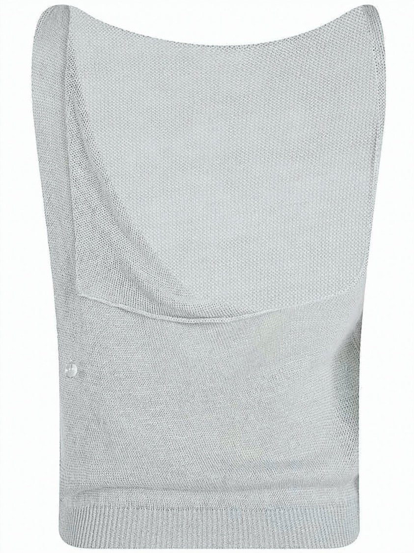 Paloma Wool Sleeveless Silver Top With Square Neckline