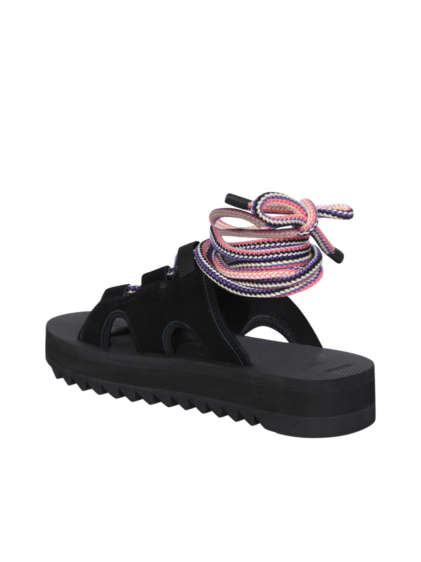 Suicoke Chunky Rubber Sole Black Sandals