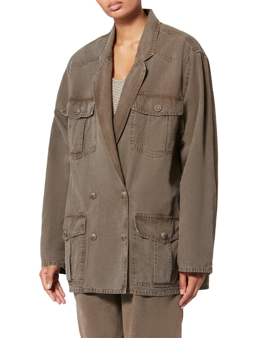 Isabel Marant Étoile Double-Breasted Boxy Jacket With Notched Lapels