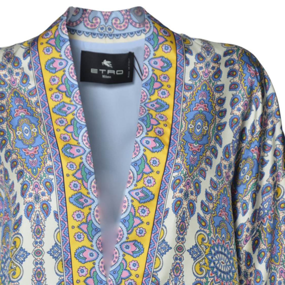 Etro Kesa In Cream Silk Twill Medallion Print