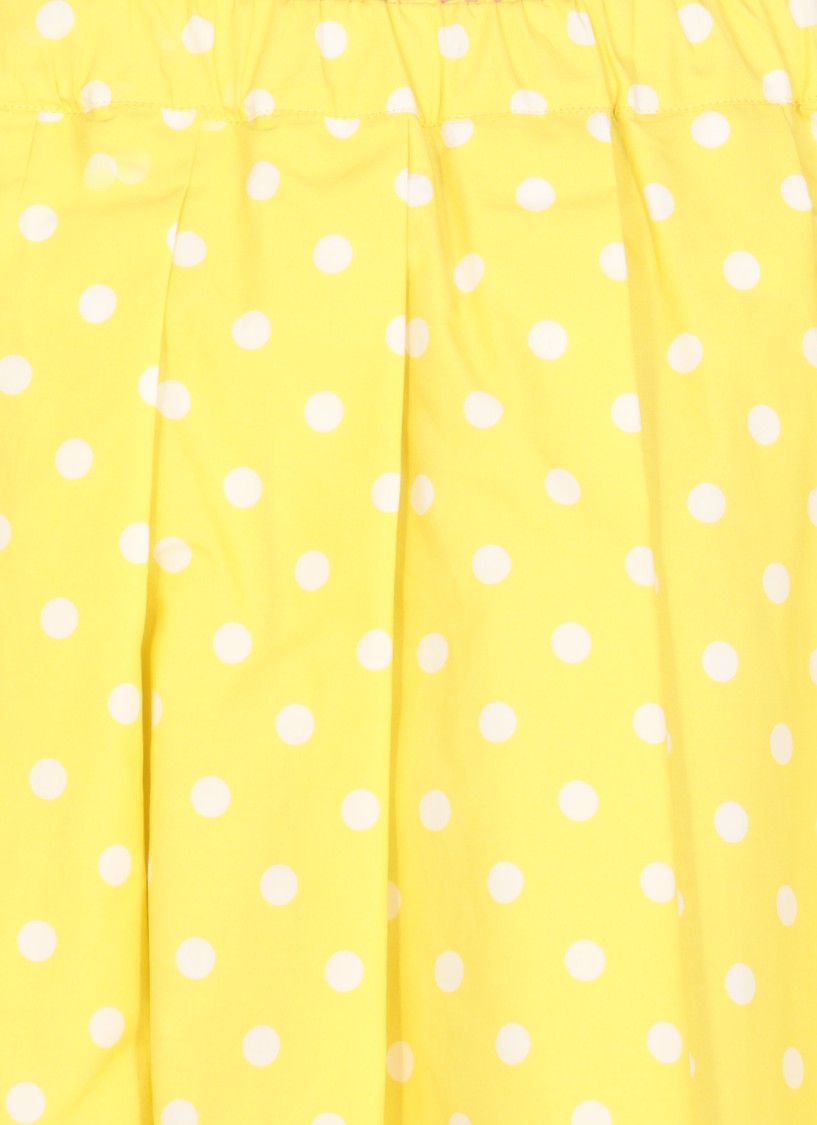 Fabiana Filippi Pleated Cotton Skirt With Contrasting Polka Dots