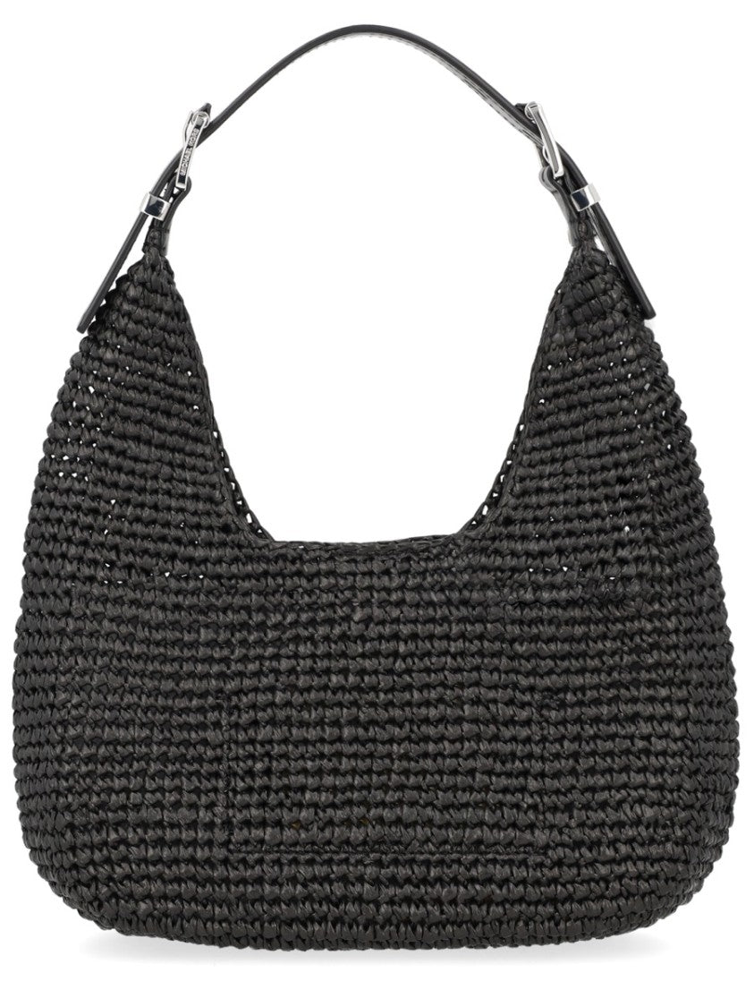 Michael Michael Kors Black Nolita Braided Polypropylene Hobo Bag