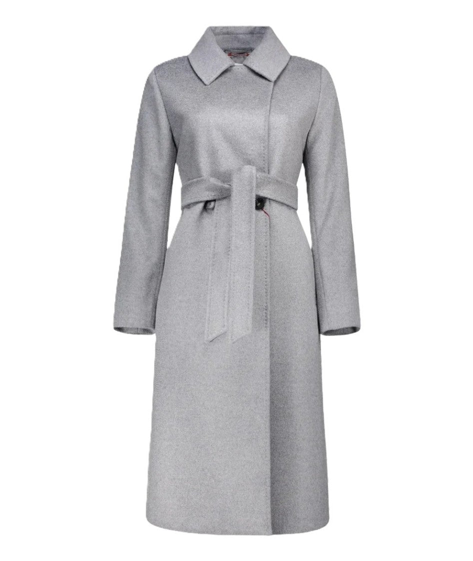 Max Mara Wrap-Around Mid-Grey Virgin Wool Max Mara Coat