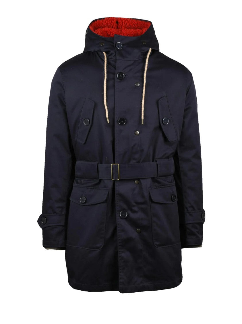 L Eskimo Blue Parka With Removable Plush Lining And Practical Pockets