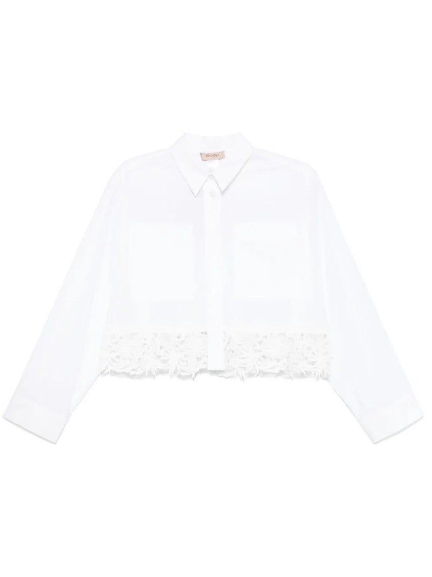 Twin-Set Poplin Lace Shirt