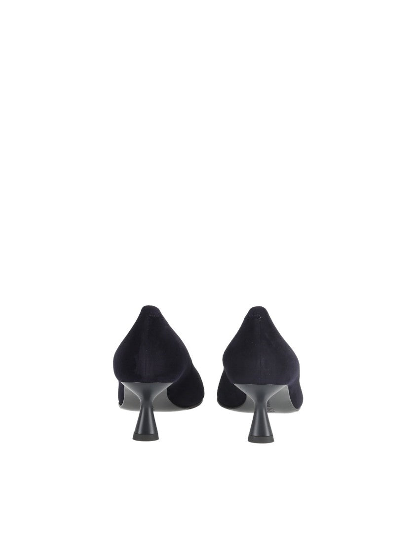 Sergio Levantesi Pacific Blue Beatrix67 Suede Kitten-Heel Pumps