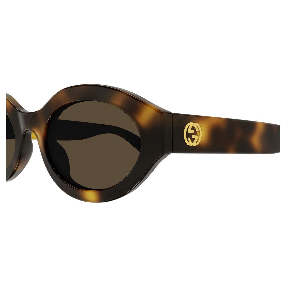 Gucci Gg1579s Tortoiseshell Oval Sunglasses