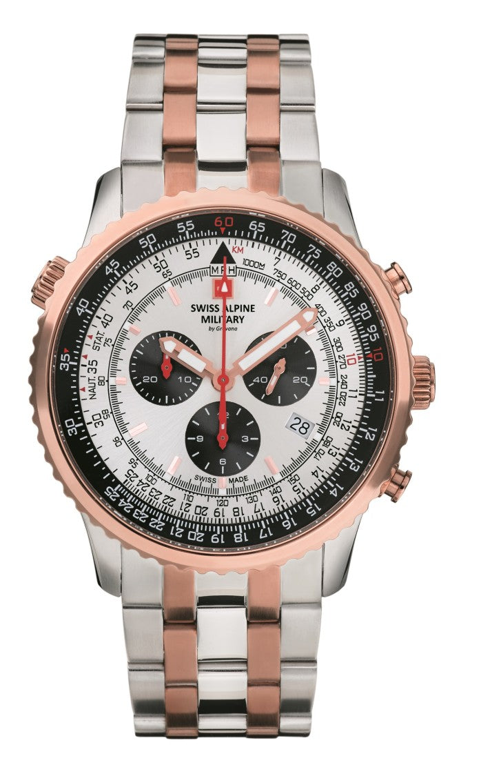 Swiss Alpine Military Swiss Alpine Military 7078.9152 Chronograph In Bi-Color Steel