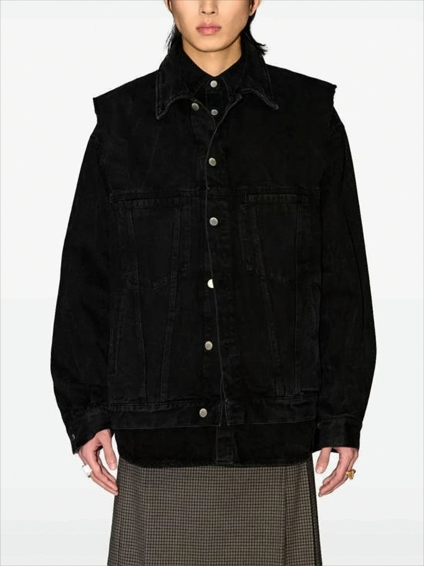 Ambush Structured Black Denim Long-Sleeve Shirt