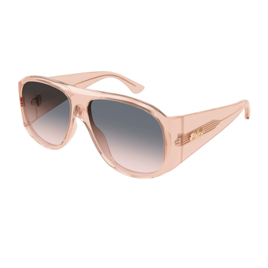 Chloé Havana Ch0347s Rounded Acetate Aviator Sunglasses