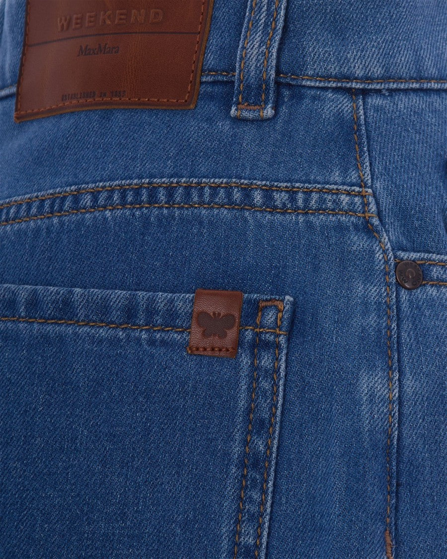 Max Mara Wide-Length Blue Jeans