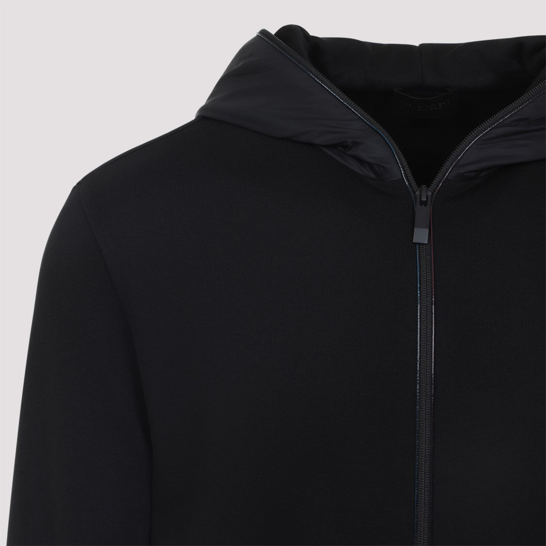 Moncler Black Cotton Zip Up Cardigan