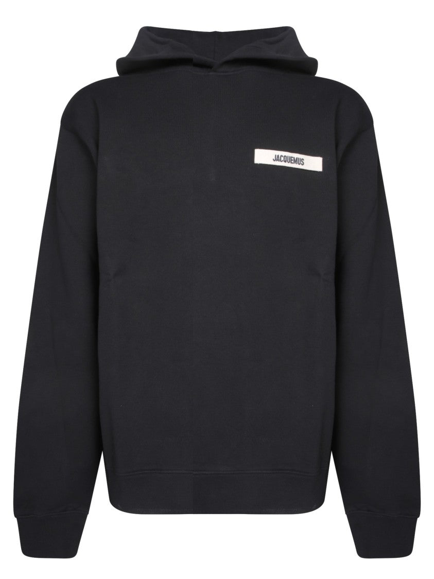 Jacquemus Cozy Cotton Hoodie With Iconic Logo And Kangaroo Pocket