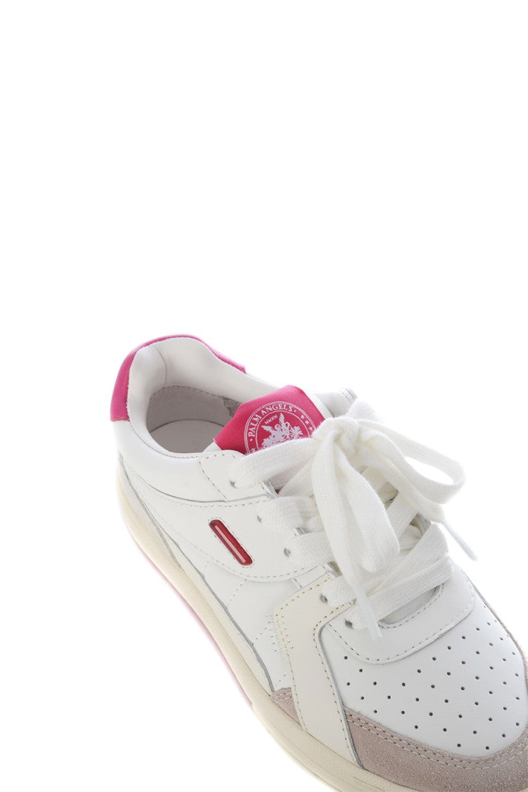 Palm Angels Fuchsia Palm University Leather Low-Top Sneakers