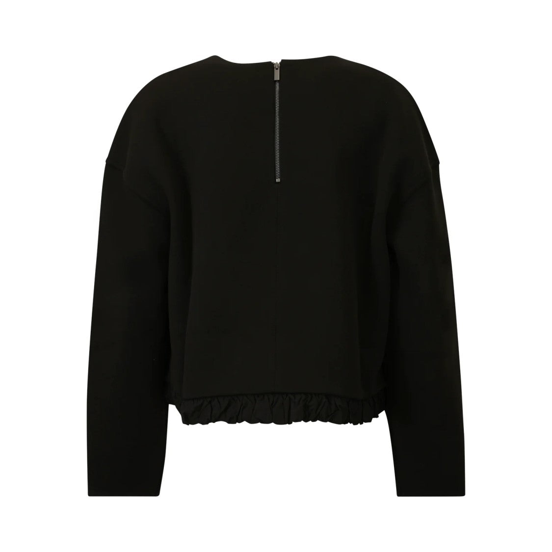 Max Mara Versatile Black Jumcos Sweatshirt With Adjustable Hem