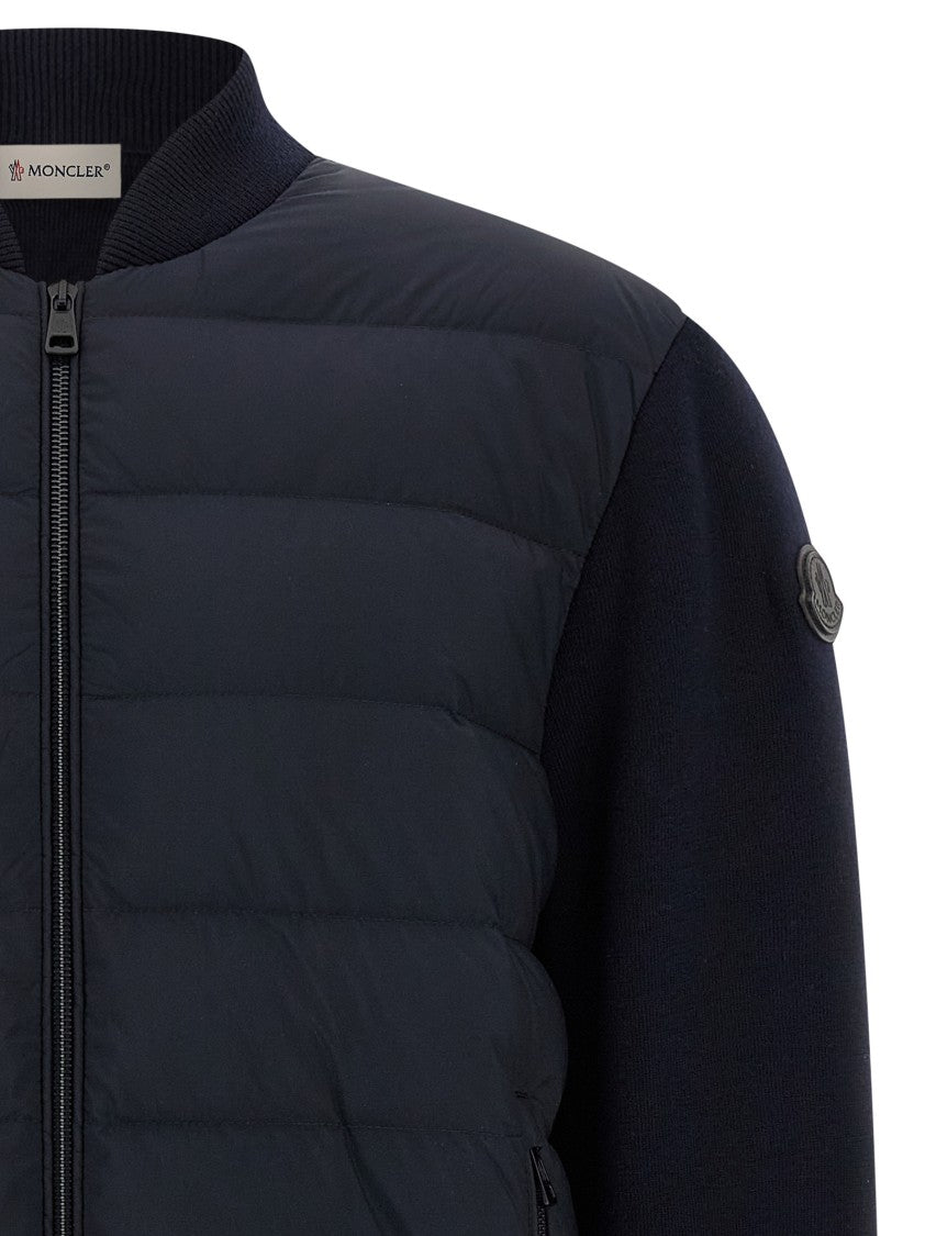 Moncler Two-Material Cardigan