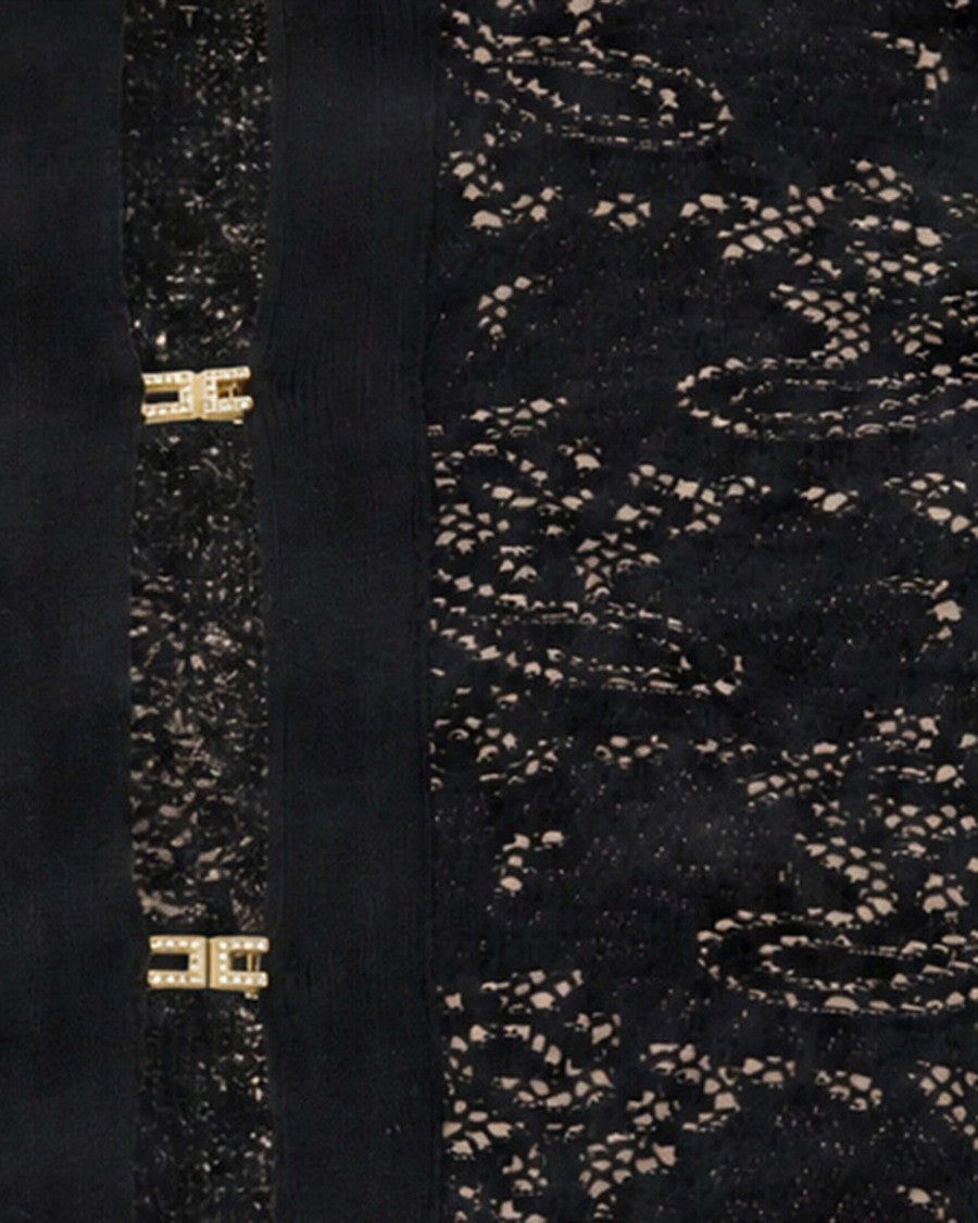 Elisabetta Franchi Black Cropped Lace Bolero