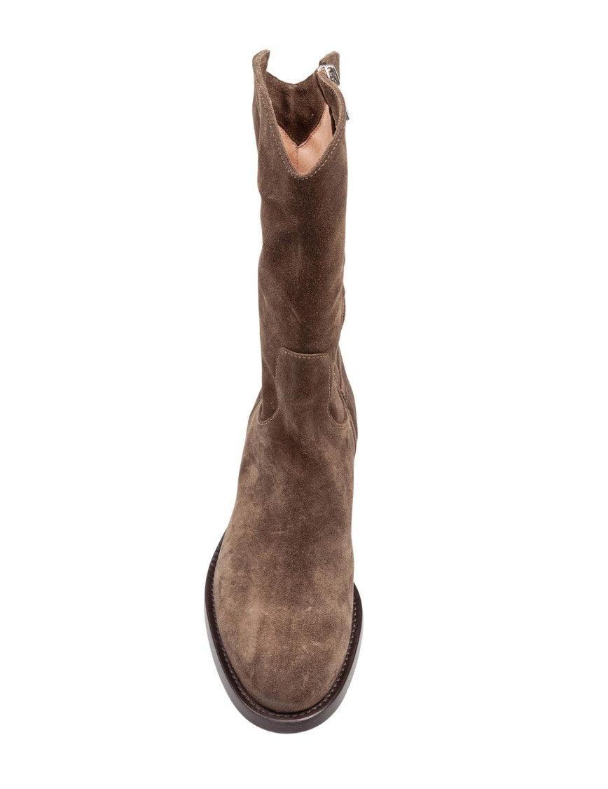 Agl Fergus Suede Ankle Boot In Forest Green