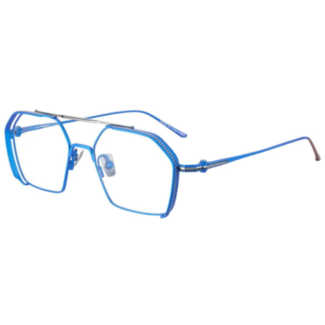 Vysen Koyv Collection Kv-4 Geometric Titanium Eyeglasses In Vibrant Blue