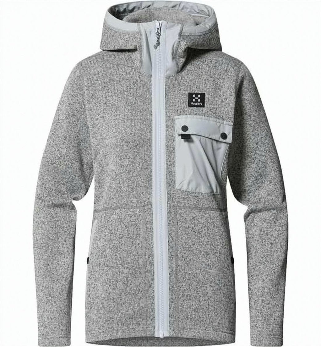 Haglöfs Heathered Grey Activewear Jacket With Attached Hood