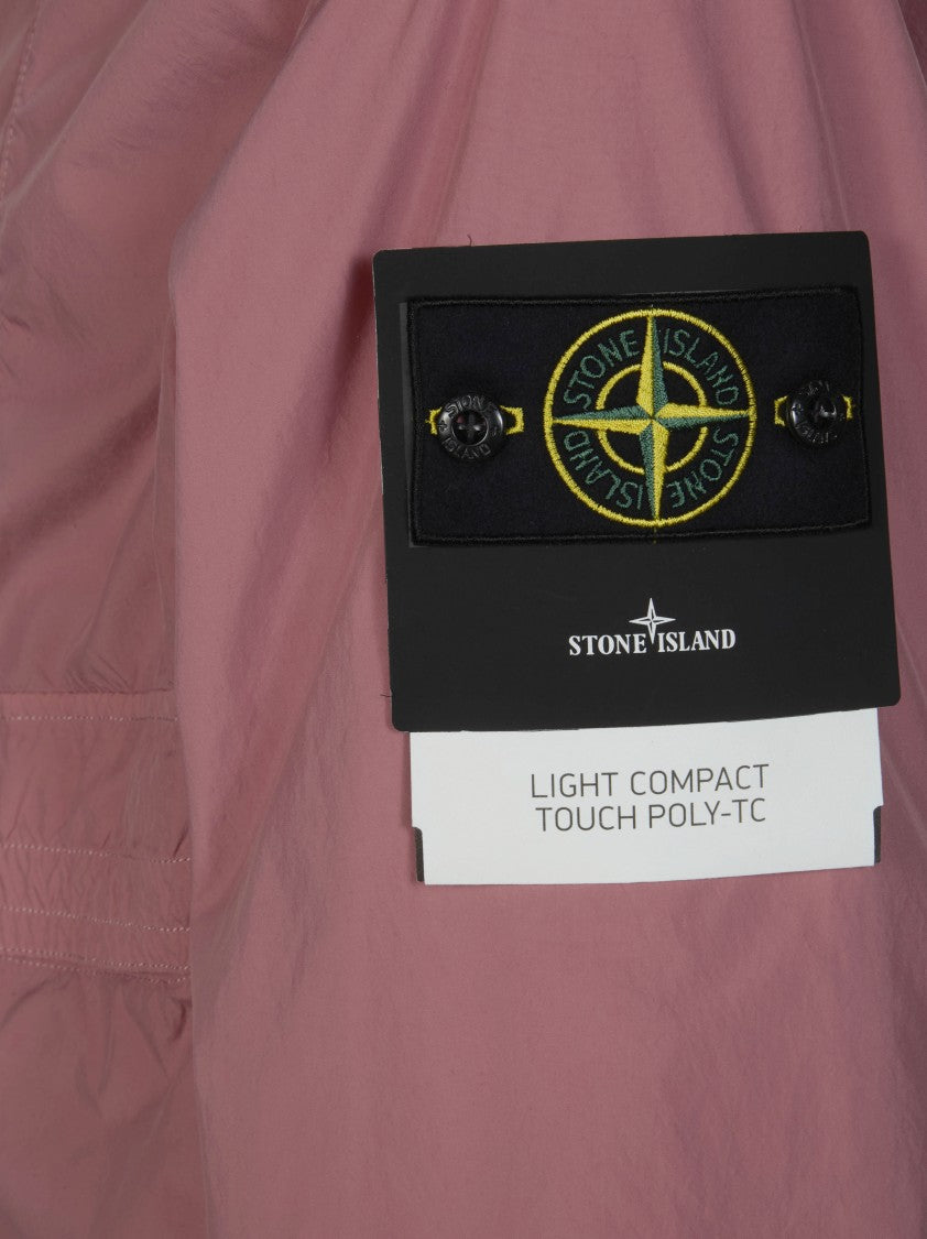 Stone Island Pink Minimalist Hooded Short Parka
