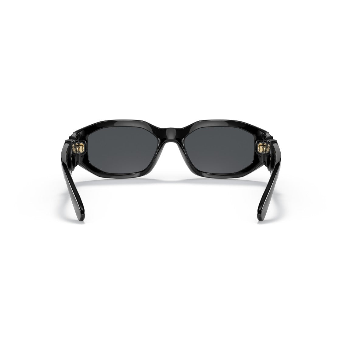 Versace Rectangular Black Nylon Sunglasses With Distinctive Emblem