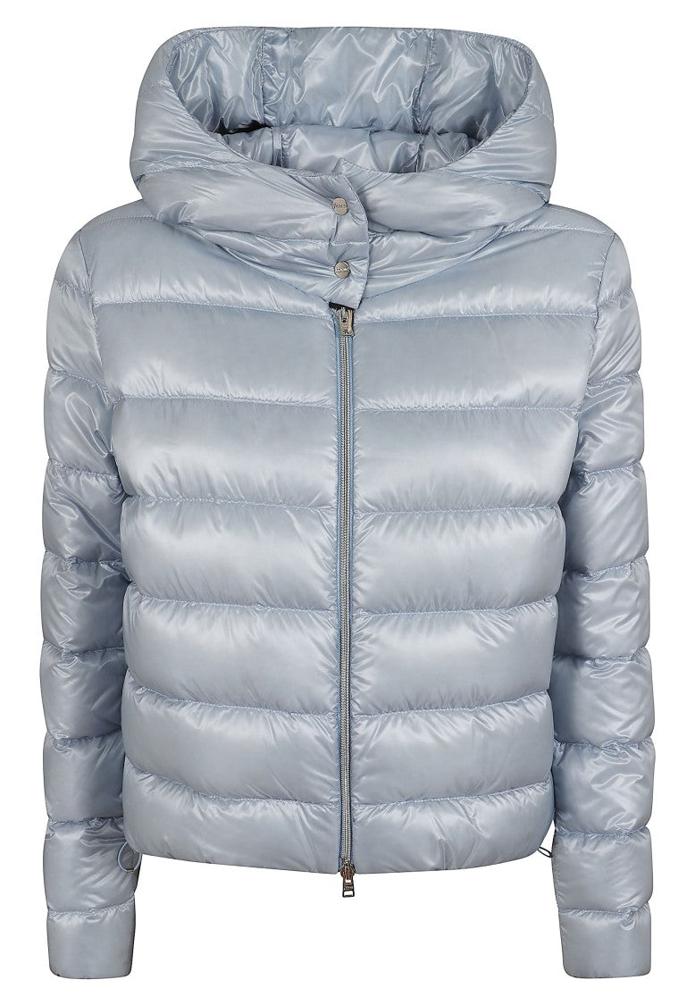 Herno Short Down Jacket In Ultralight Nylon With Glossy Finish