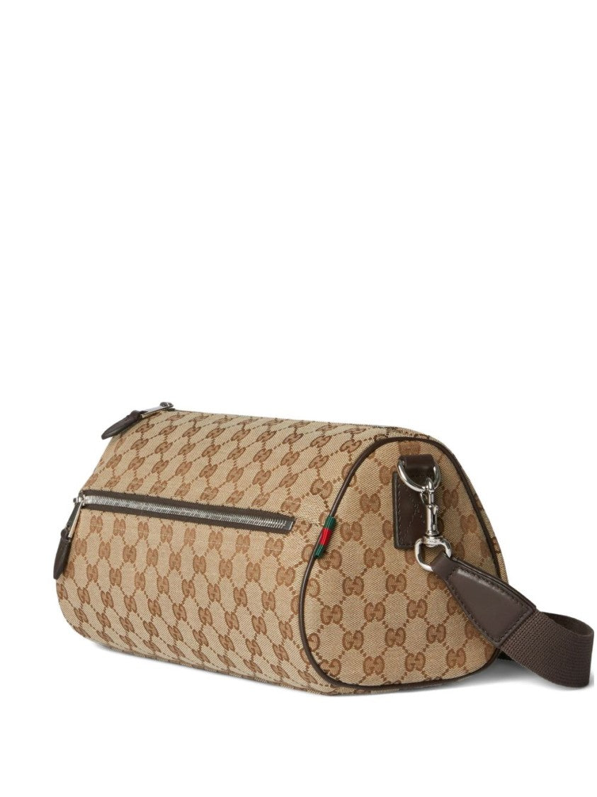 Gucci Gg Canvas Small Cylinder Bag