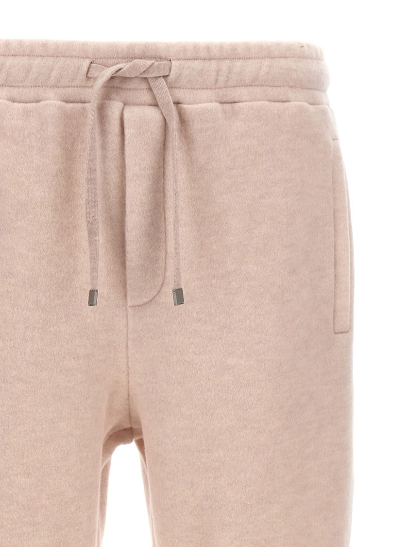 Etro Wool Blend Joggers With Embroidered Logo And Drawstring Waist