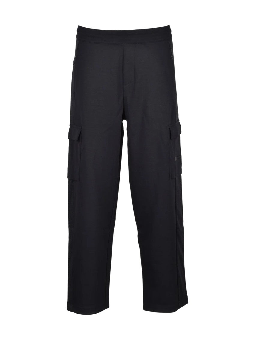 Ea7 Emporio Armani Black Cotton-Blend Cargo Tracksuit Pants