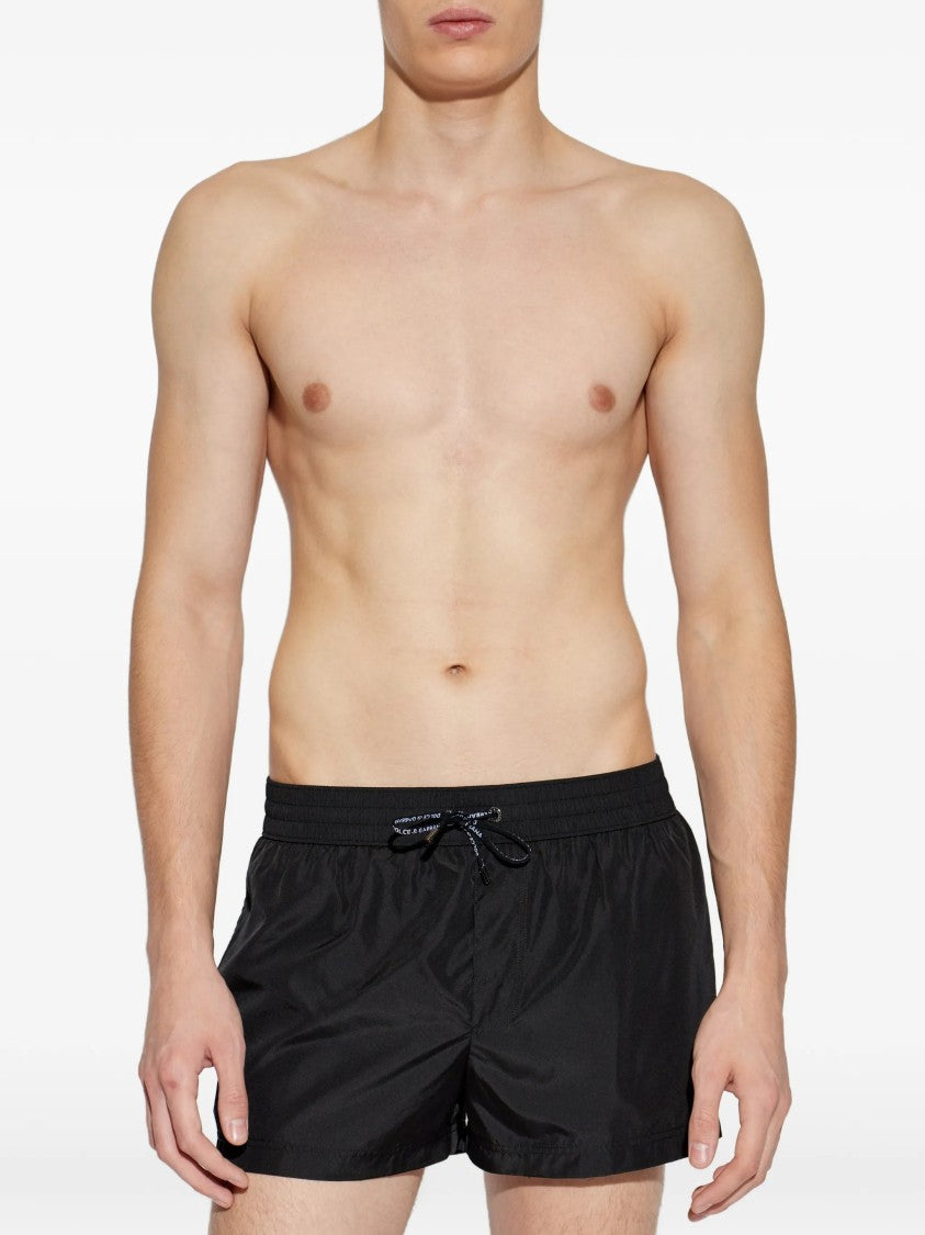 Dolce & Gabbana Short Cut Swim Shorts With Reflective Finish